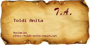 Toldi Anita névjegykártya